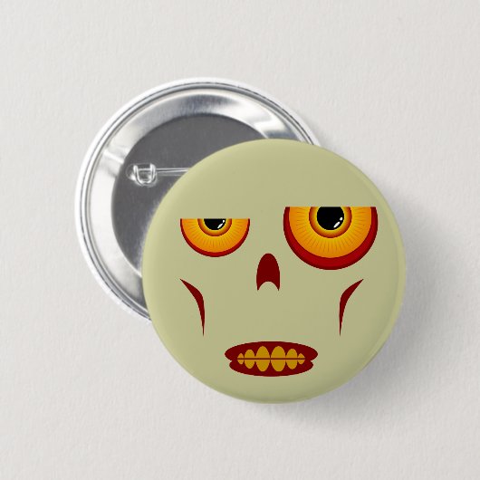 Zombie Face - Clenched Teeth Button (Voorkant /achterkant)