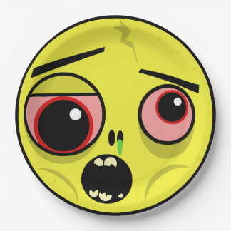 Zombie Face Papieren Bordje