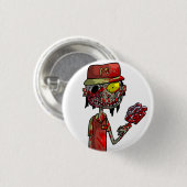 Zombie Fast Food Worker Ronde Button 3,2 Cm (Voorkant /achterkant)
