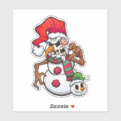 Zombie-Feestdagen - Snowman Sticker (Vel)