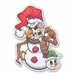 Zombie-Feestdagen - Snowman Sticker