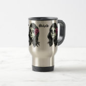 Zombie Femme nom personnalisé tasses (Devant droit)