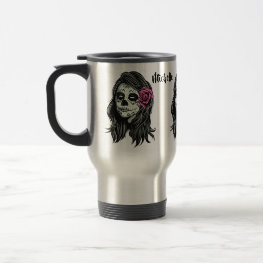 Zombie Femme nom personnalisé tasses (Gauche)