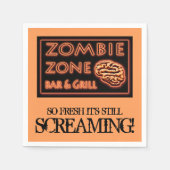 Zombie Food, zo vers dat hij nog steeds Halloween Servetten (Voorkant)