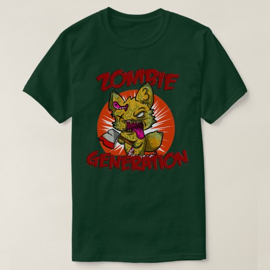 zombie fox t-shirt (Design voorkant)