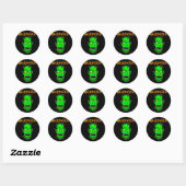 Zombie Frankenstein Ronde Sticker (Vel)