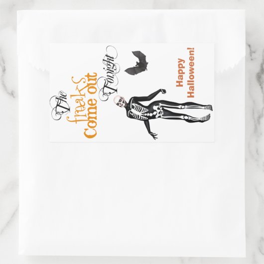 Zombie Freak Halloween Rechthoekige Sticker (Tas)