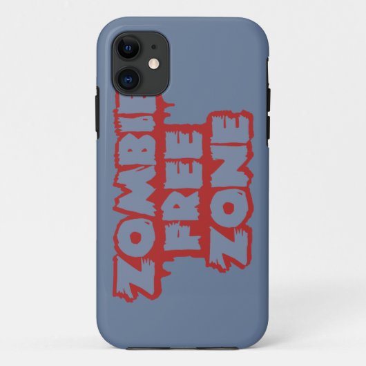 Zombie Free Zone aangepaste iPhone case-mate Case (Achterkant)