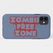 Zombie Free Zone aangepaste iPhone case-mate Case (Achterkant (horizontaal))