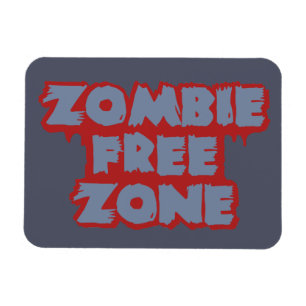 Zombie Free Zone aangepaste magneet