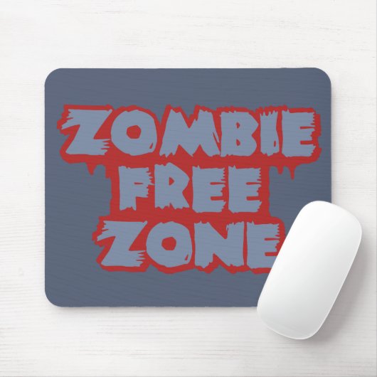 Zombie Free Zone aangepaste mousepad Muismat (Met muis)