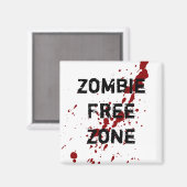 Zombie Free Zone Magneet (Voorkant / Achterkant)