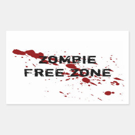 Zombie Free Zone Rechthoekige Sticker
