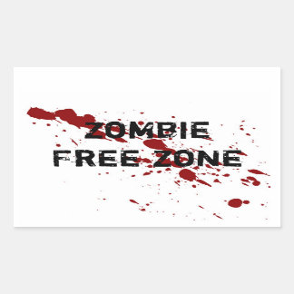 Zombie Free Zone Rechthoekige Sticker