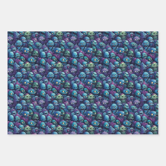 Zombie Frenzy Wrapping Papier Inpakpapier Vel (Voorkant 3)