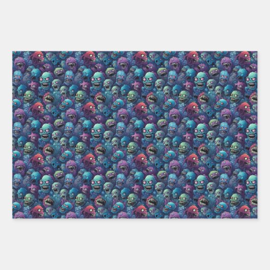 Zombie Frenzy Wrapping Papier Inpakpapier Vel (Voorkant)