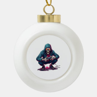 Zombie Gamer � Grappig Halloween Gaming Shirt Keramische Bal Ornament