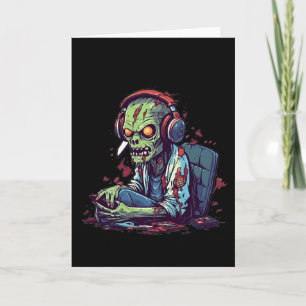 Zombie-gamer Halloween-kostuum Gaming Videogame C Kaart