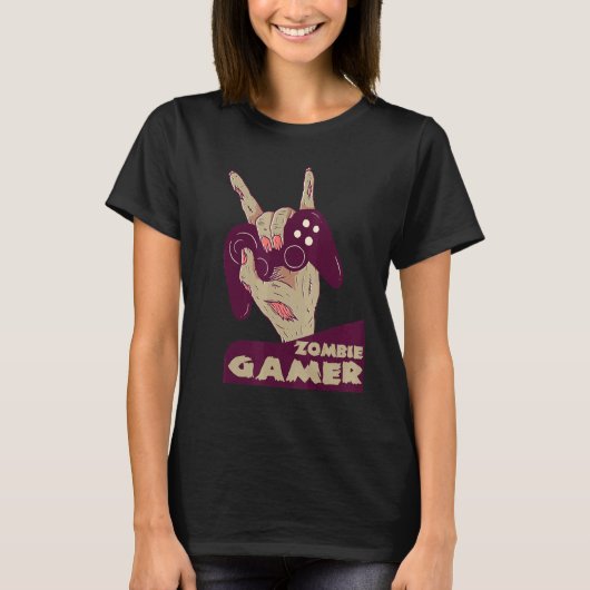zombie gamer hand of grab with controller gaming c t-shirt (Voorkant)