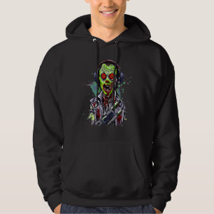 Zombie-gamer speelt videospel Halloween Horror Hoodie