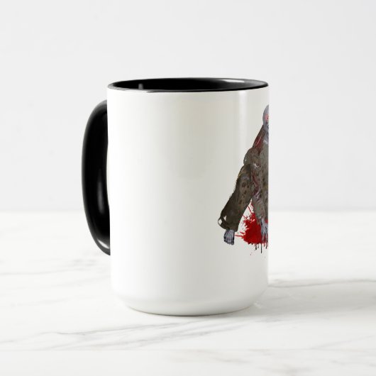 Zombie Garder Calme Ringer Mug (Devant gauche)