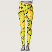 Zombie geïnfecteerde waarschuwing Bloed verstrooid Leggings (Voorkant)