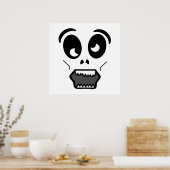ZOMBIE-GEZICHT POSTER (Keuken)