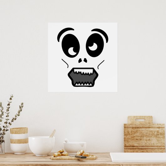 ZOMBIE-GEZICHT POSTER (Keuken)