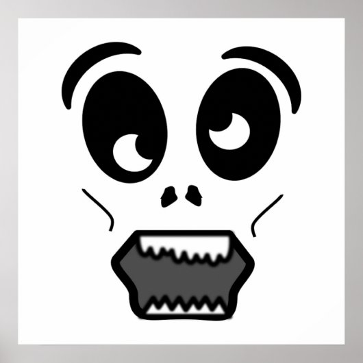 ZOMBIE-GEZICHT POSTER (Voorkant)