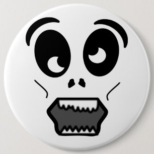 ZOMBIE-GEZICHT RONDE BUTTON 6,0 CM