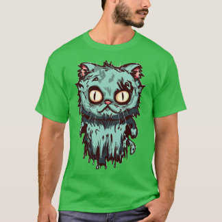 Zombie Ghost Cat geen tekst T-shirt