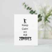 Zombie Gift Keep Calm en Kill Zombies Briefkaart (Staand voorkant)