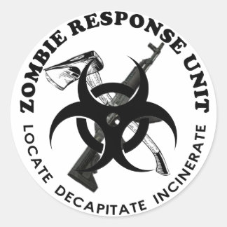 Zombie Gift Response Team Gifts Customize Ronde Sticker