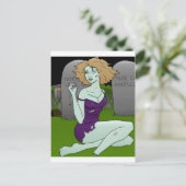 zombie girl briefkaart (Staand voorkant)