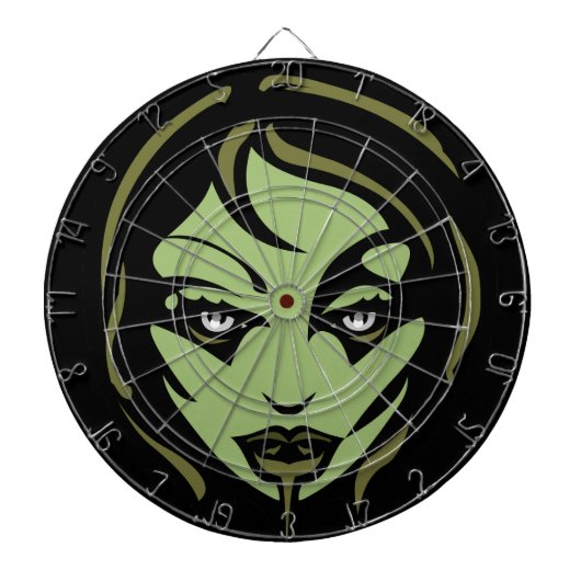 Zombie Girl Dartboard Cool Halloween Zombie Darts Dartbord (Voorkant)