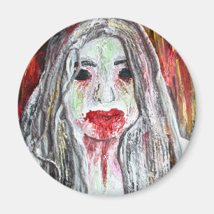 Zombie Girl Magnet Magneet