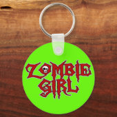 Zombie Girl Sleutelhanger (Voorkant)