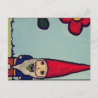 Zombie Gnome Post Card reizen Briefkaart