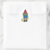 Zombie Gnome Ronde Sticker (Tas)