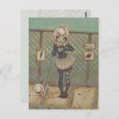 Zombie goth fille mignonne carte postale undead ja (Devant / Derrière)