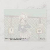 Zombie goth fille mignonne carte postale undead ja (Dos)