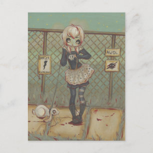 Zombie goth fille mignonne carte postale undead ja