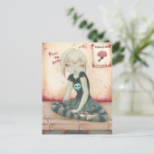 ZOMBIE GOTHIC meisje, lief Briefkaart (Staand voorkant)