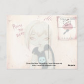 ZOMBIE GOTHIC meisje, lief Briefkaart (Achterkant)