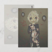 Zombie gothic meisje schattig briefkaart ondode ka (Voorkant / Achterkant)