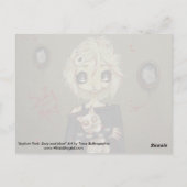 Zombie gothic meisje schattig briefkaart ondode ka (Achterkant)