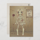 Zombie gothic meisje schattig briefkaart ondood (Voorkant / Achterkant)