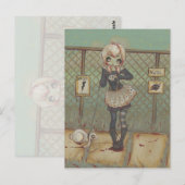 Zombie gothic meisje schattig briefkaart undode ja (Voorkant / Achterkant)