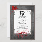 Zombie Gothique Élégant Mariage Invitation (Devant)