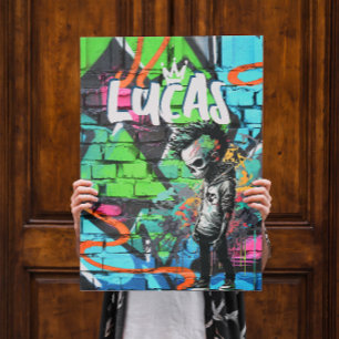 Zombie Graffiti Kamer Decoratie Monogram Deur Perfect Poster